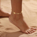 Amicon Gold Anklets for Women Waterproof 14k Plated Gold Layered Ankle Bracelets for Women Trendy Cute Simple Anklets Beach summer Jewelry Minimalist Gift for Women