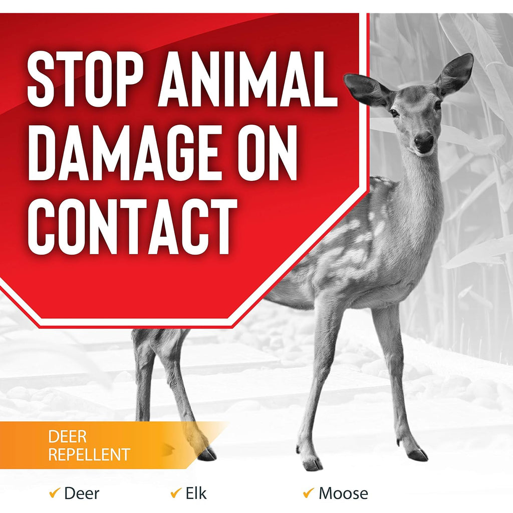 Deer Stopper, Liquid Animal Stopper Repellent, All Natural, Effective All Year Round, Safe For People And Pets, No Harsh Chemicals, Ready To Use, Deer & Moose Repellent - 32 Oz. Trigger