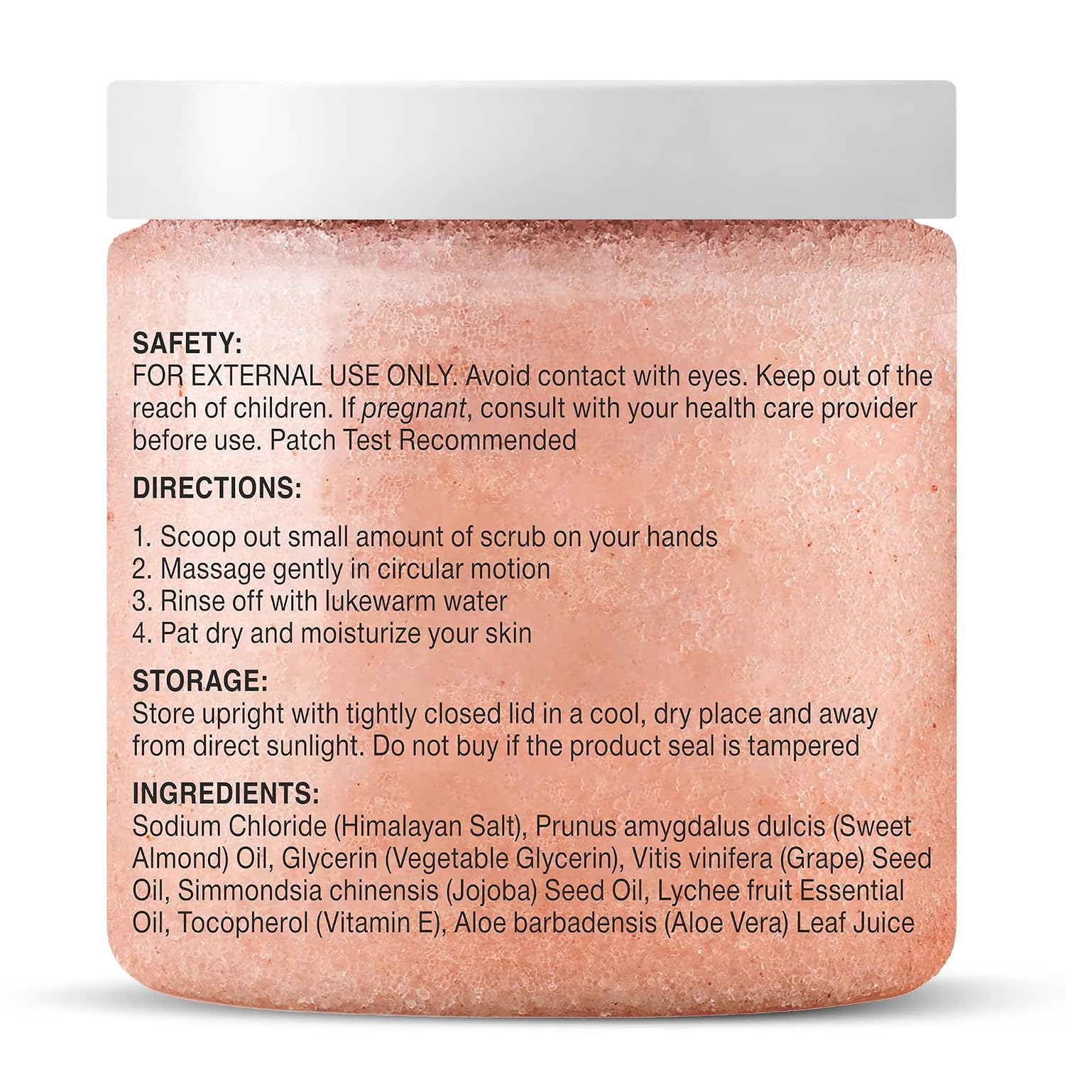 Majestic Pure Himalayan Salt Body Scrub With Lychee Oil, Exfoliating Salt Scrub To Exfoliate & Moisturize Skin, Deep Cleansing - 10 Oz