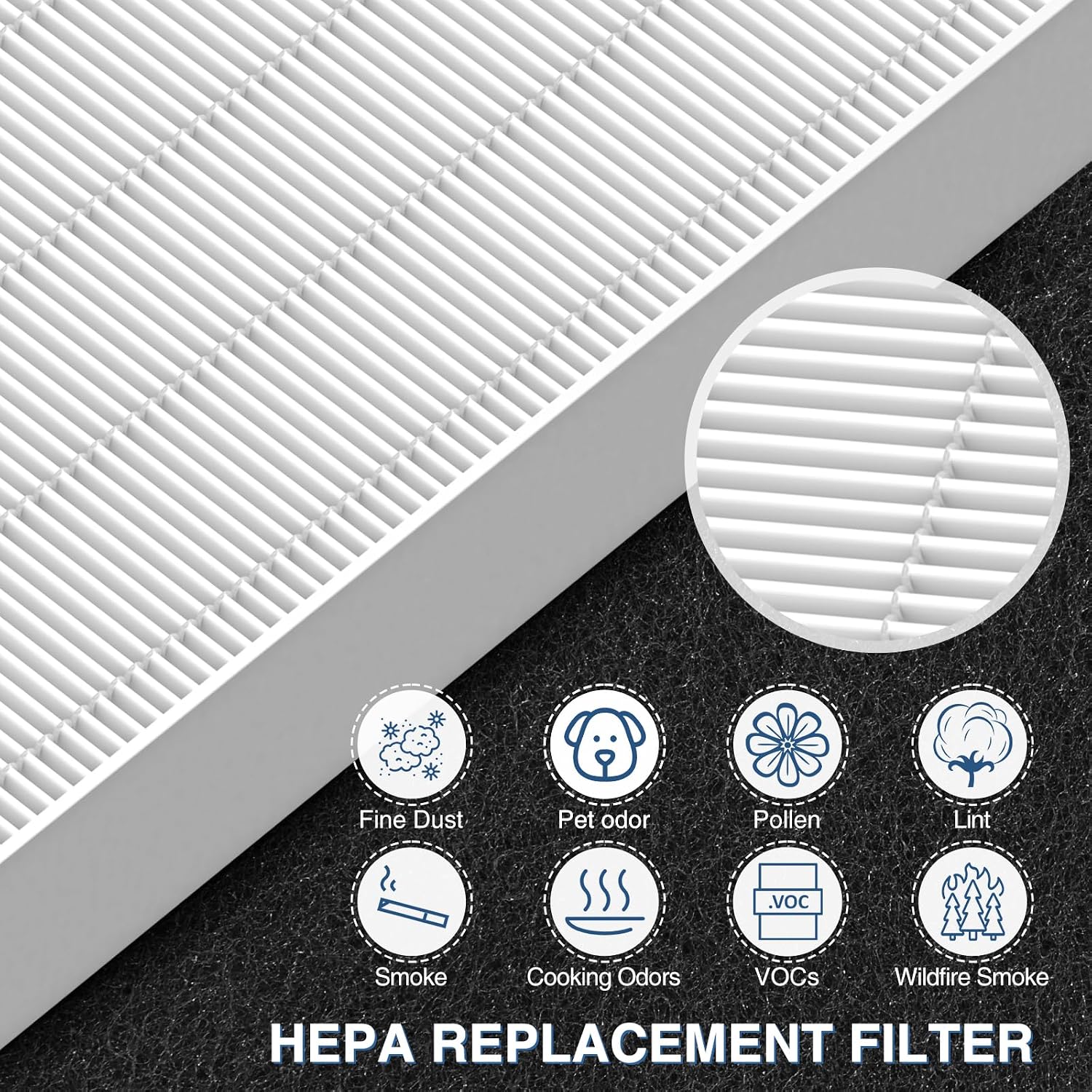 Hpa300 Hepa Air Purifier Filter R For Honeywell Air Purifier Hpa100/200/300 | Also For Honeywell 5000 Series, 6 Pack Hepa Filter Compatible With Honeywell R Filter (Hrf-R3 & Hrf-R2 & Hrf-R1)