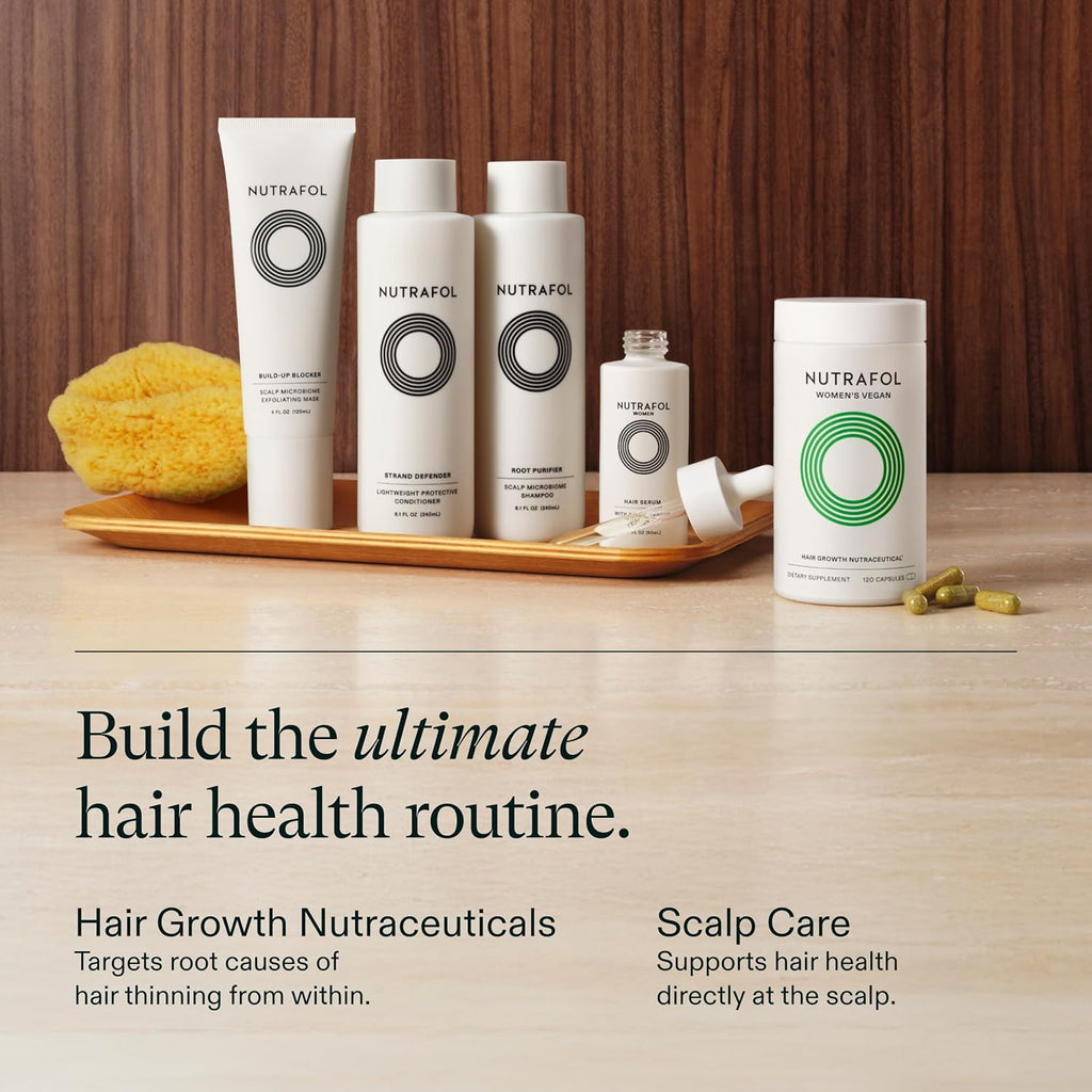 Nutrafol Women's Hair Serum, Supports Visibly Thicker and Stronger Hair, Vegan, Lightweight and Fast-Absorbing