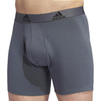 Adidas Men'S Performance Stretch Cotton Boxer Briefs, Men'S Underwear Boxer Brief, Soft Stretch, Superior Comfort, 3-Pack
