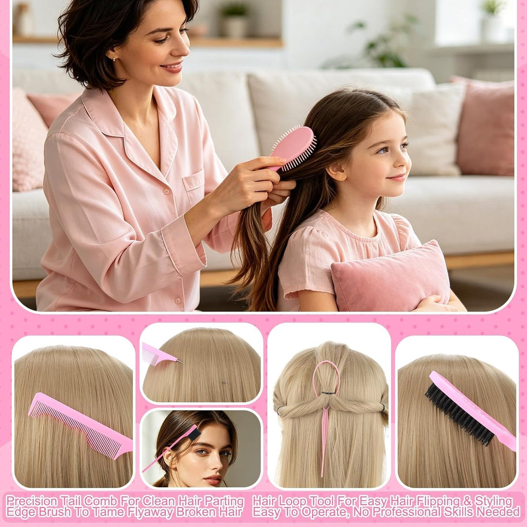 946 Pcs Hair Accessories For Girls, Colorful Hair Rubber Bands Elastic Hair Ties With Cute Hair Clips Hair Styling Tools