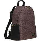 Calvin Klein Jessie Organizational Backpack, Brown/Khaki/Black, One Size