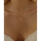 Gold Necklace for Women, Dainty Gold Long Necklaces 14k Gold Plated Prom Lariat Necklace Cute Choker Necklaces for Women Trendy Stuff Fashion Costume Gold Accessories Christmas Jewelry Gifts