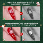 Beetles Snowflake Nail Art Stickers 30 Sheets 3D Nail Stickers White Snowmen Santa Claus Elk Nails Supplies DIY Decals for DIY Decoration Nails Art