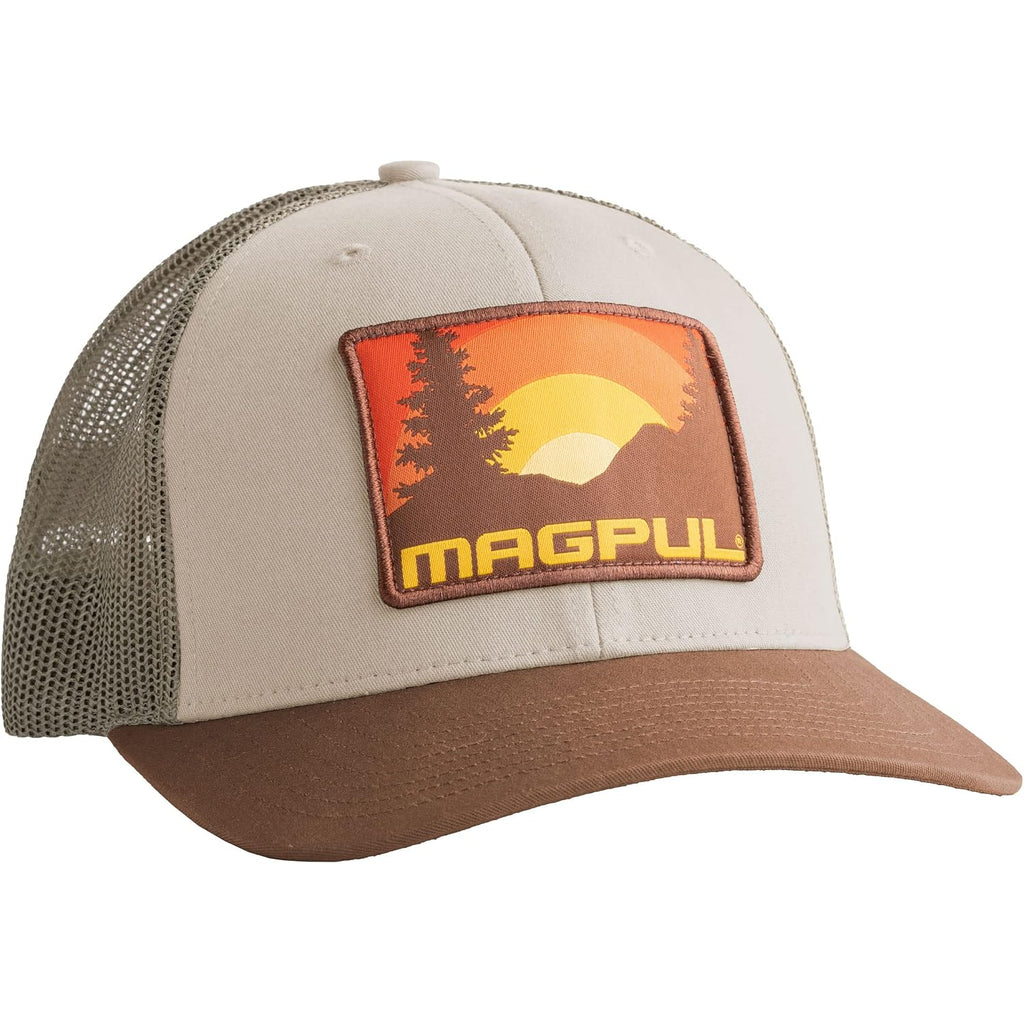 Magpul Trucker Hat Snap Back Baseball Cap, One Size Fits Most Daybreak Mesquite