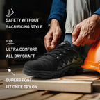 Steel Toe Shoes For Men Women Comfortable Lightweight Safety Work Shoes For Men Women Composite Toe Safety Sneakers Slip Resistant Indestructable Construction