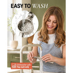 Zulay Kitchen Premium Garlic Press Set - Rust Proof Professional Garlic Mincer Tool - Easy-Squeeze, Easy-Clean With Soft, Ergonomic Handle - Silicone Garlic Peeler & Brush (Silver)