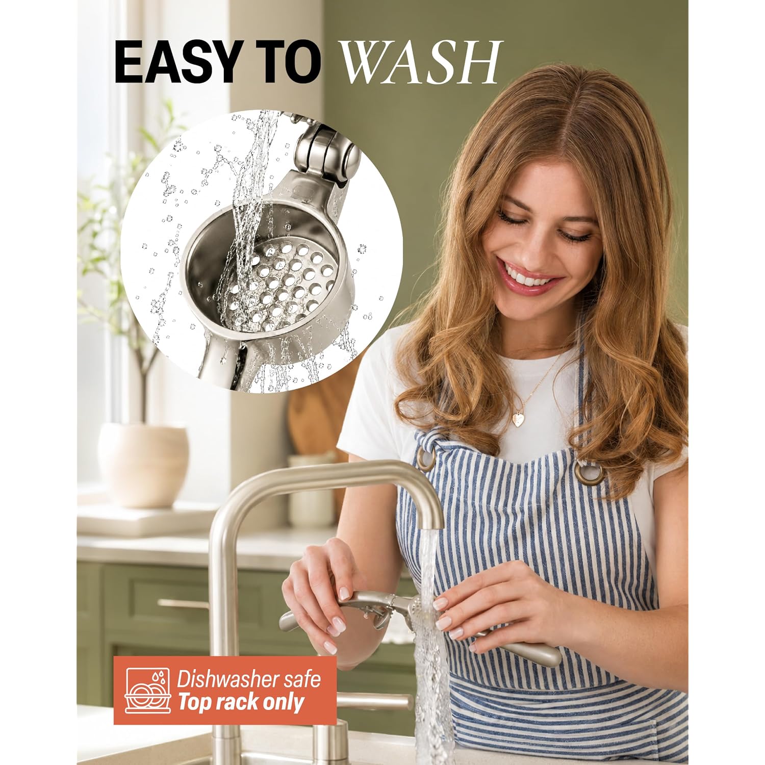 Zulay Kitchen Premium Garlic Press Set - Rust Proof Professional Garlic Mincer Tool - Easy-Squeeze, Easy-Clean With Soft, Ergonomic Handle - Silicone Garlic Peeler & Brush (Silver)