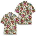Tropical Bigfoot Hawaiian Shirts For Men Women, Sasquatch Summer Beach Button Down Short Sleeve
