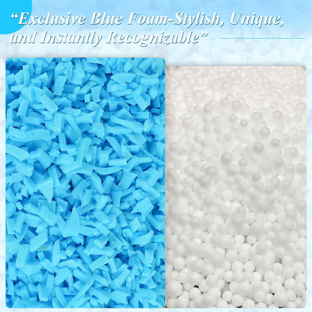 Bean Bag Filler, 5Lbs Gel Shredded Memory Foam Filling, High Density Refill & Replacement Foam For Bean Bag Chair, Pillow Stuffing, Couch Cushions, Dog Bed, Pouf Ottoman, Stuffed Animals, Arts Crafts