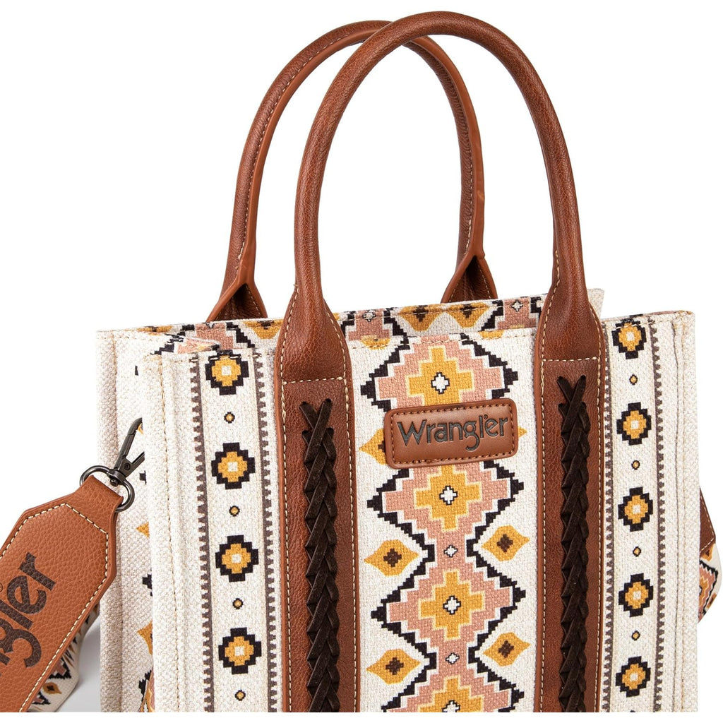 Wrangler Aztec Tote Bag for Women Boho Shoulder Purses and Handbags