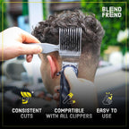 Blend Frend Original – Left Handed Professional Hair Blending Tool (Grade 1 – 3Mm) | Seamless Fade & Taper Guide | Easy Diy Haircuts For Men & Boys | Works With All Clippers
