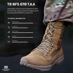Garmont Tactical T8 Nfs 670 Military Combat Boots For Men And Women, Army, Air Force, Ar670-1 Compliant Footwear, Lightweight, Suede Leather