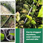 Garden Hose 50Ft, Heavy Duty Stainless Steel Water Hose With 10 Functional Nozzles, No Kink, Lightweight And Flexible, Easy To Use And Store, Strong And Sturdy, Suitable For Yard And Lawn