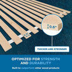 Slatsure Queen Size Bunkie Board – Heavy Duty Vertical Bed Slats & Foldable Wooden Support Board For Sagging Mattress Or Platform Bed Frame, Box Spring Alternative And Replacement