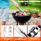 31Pcs Bbq Grill Accessories Gifts For Men Dad, Heavy Duty Grilling Tools Gift Set For Father‘S Day, Stainless Steel Bbq Utensils Kit With Mats, Grill Brush In Carrying Bag Brown