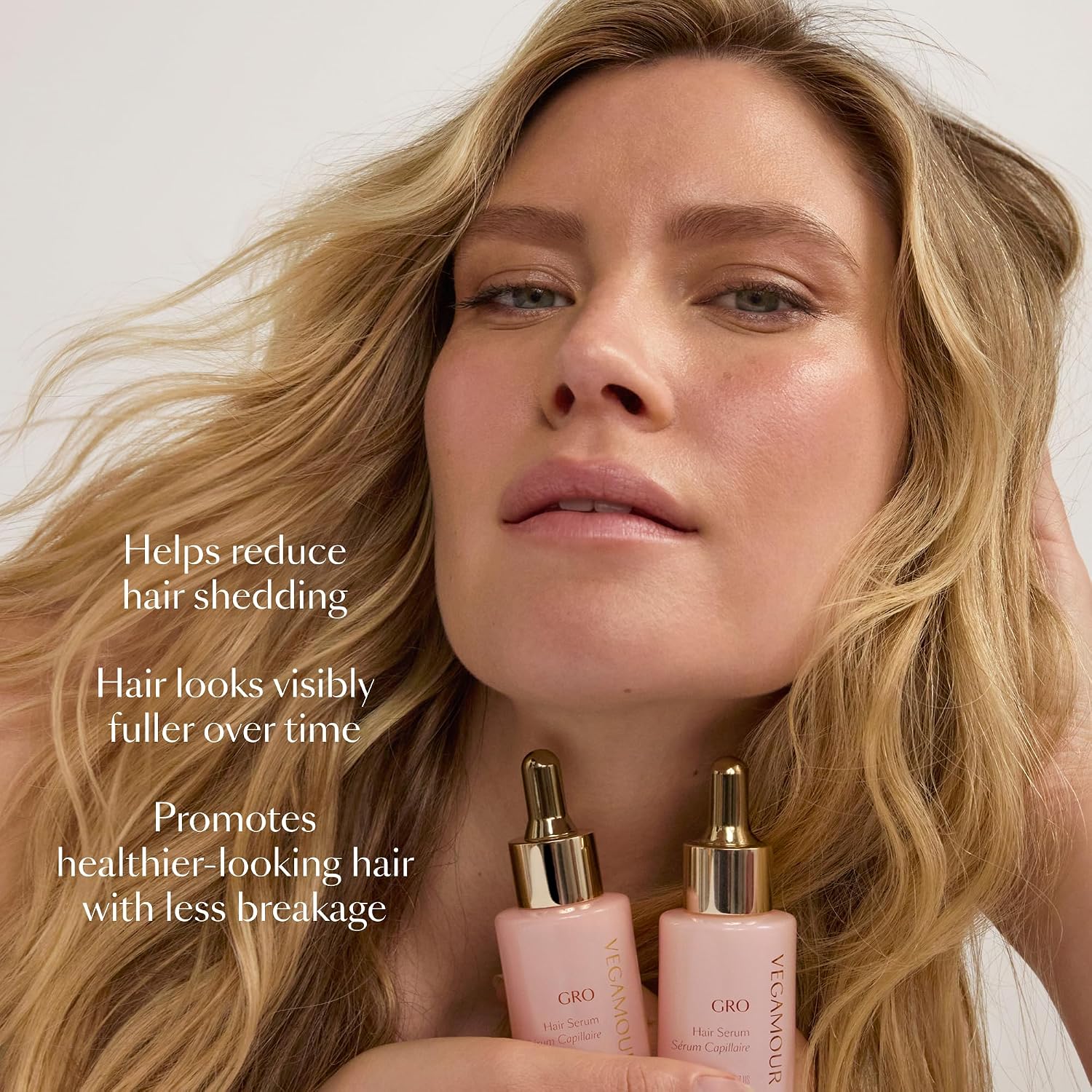 Vegamour Gro Hair Serum For Hair Thinning & Shedding, Thicker Fuller Looking Hair In As Soon As 90 Days, Non Oily, Bergamot Scent, Vegan & Cruelty Free