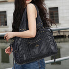 Angel Kiss Hobo Bags For Women Vegan Leather Hobo Satchel Handbags Large Tote Purses Shoulder Bag