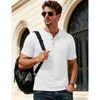 Magcomsen Men'S Henley Short Sleeve Shirt Moisture Wicking Lightweight Cotton T-Shirts Casual Summer Basic Tee Shirt