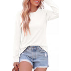 Prettygarden Long Sleeve Tshirts Shirts For Women Clothing | Soft Comfy Cotton Tees, Loose Fitting Tops, Crew Neck Underscrubs, Basic Fall Clothes For Daily Wear & Casual Outings