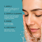 Noveha Eyelid & Lash Gel Cleanser With Pro-Vitamin B5, Tea Tree Oil & Hyaluronic Acid – Gentle Daily Cleansing Gel For Eyelids & Lashes – Refreshing Eye Area Care – 50Ml (1 Pack)