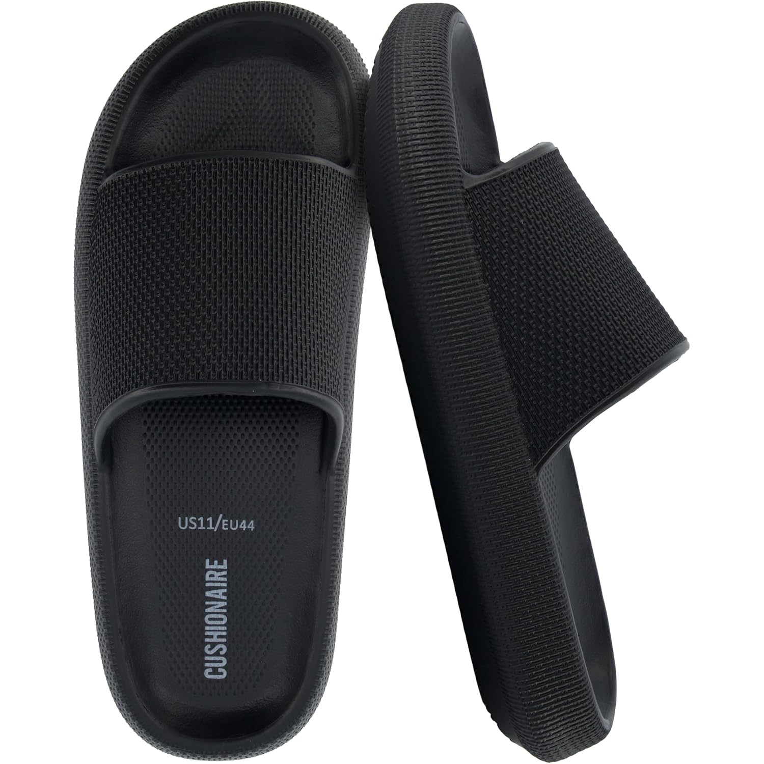 Cushionaire Feather Eva Mens Sandals – Slip On Recovery Slides, Lightweight Water Shoes For Men