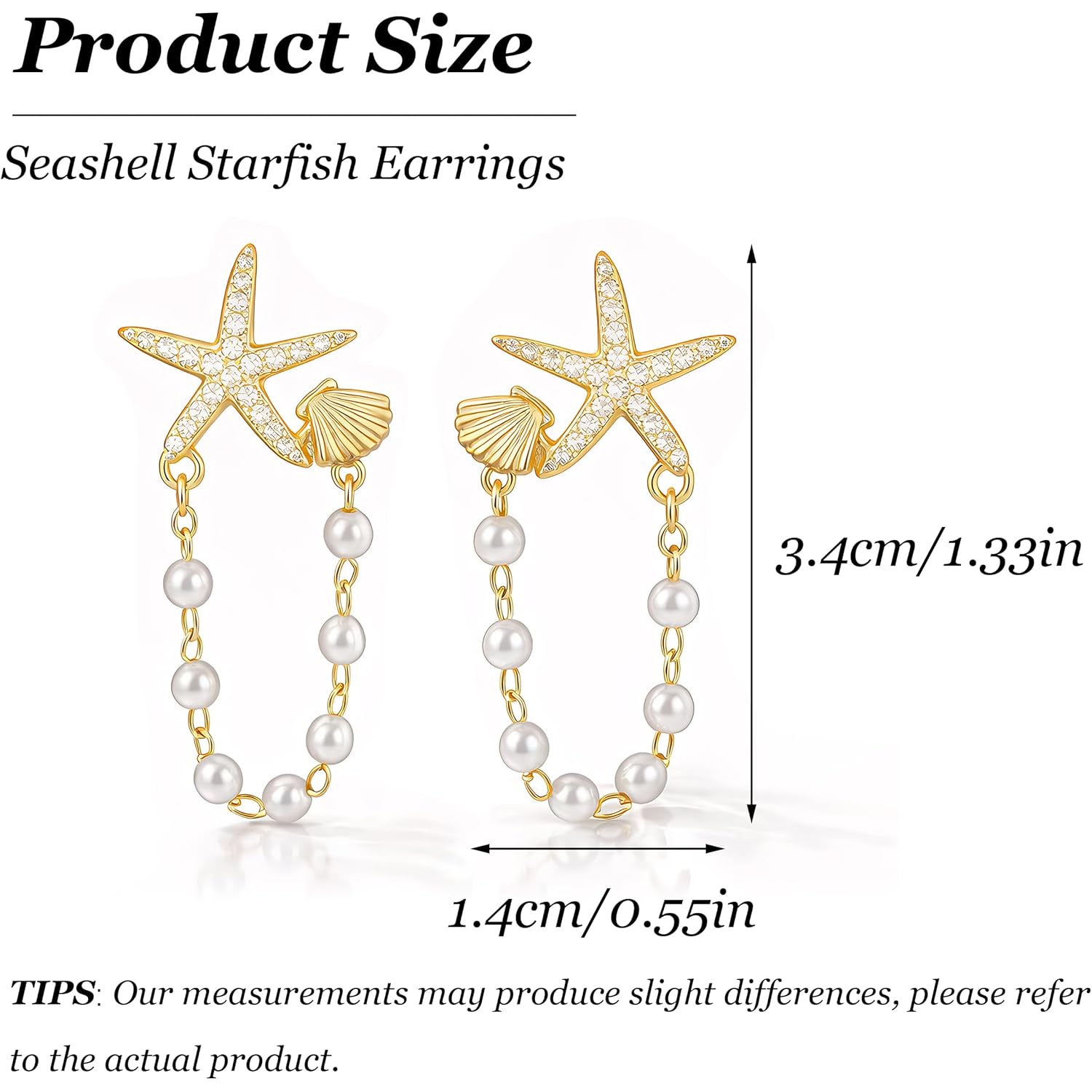 Seashell Starfish Earrings Beach Jewelry for Women Pearl Drop Shell Earrings Ocean Beachy Fashion Accessories Womens Summer Outfits 2026 Tropical Vacation Outfits Beach Vacation Clothes Dresses