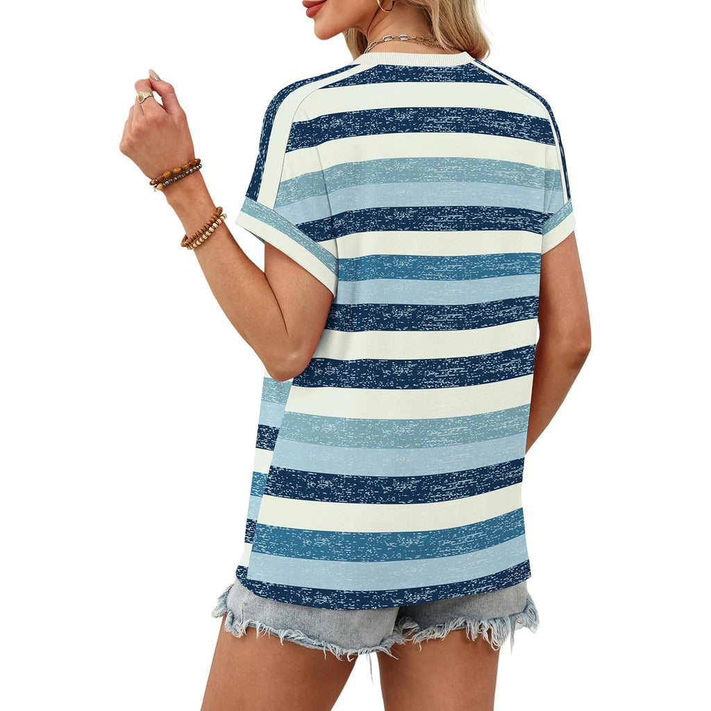 Wiholl Womens Tops Short Sleeve Shirts Summer Outfits 2026 Spring Dressy Casual Clothes Clothing