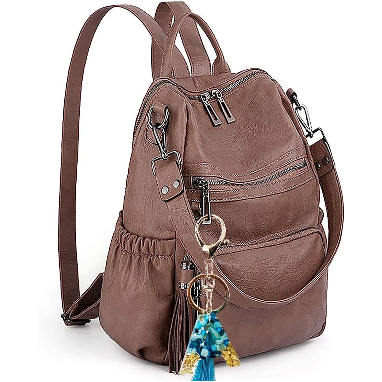 Alphabet Initial Letter Keychain for Women gift To Little Girls Tassel Butterfly Pendant Key Ring for Backpack