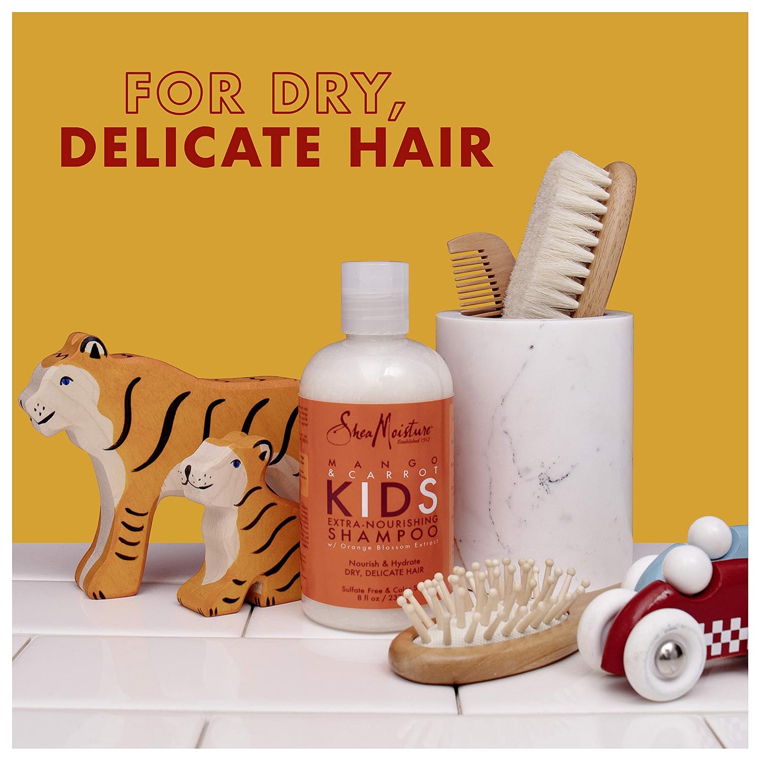 SheaMoisture Kids Shampoo, Extra-Nourishing Mango & Carrot Shampoo with Shea Butter, 8 oz