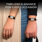 Miykon Dainty Vintage Tank Square Dress Watches For Women – Genuine Leather Band, Second Hand, Japanese Quartz, Water Resistant