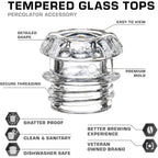 COLETTI Coffee Percolator Glass Top Replacement - (Pack of 2)