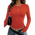Zeagoo Women Long Sleeve T Shirts Crewneck Slim Fit Tops Going Out Fall Fashion Basic Tee