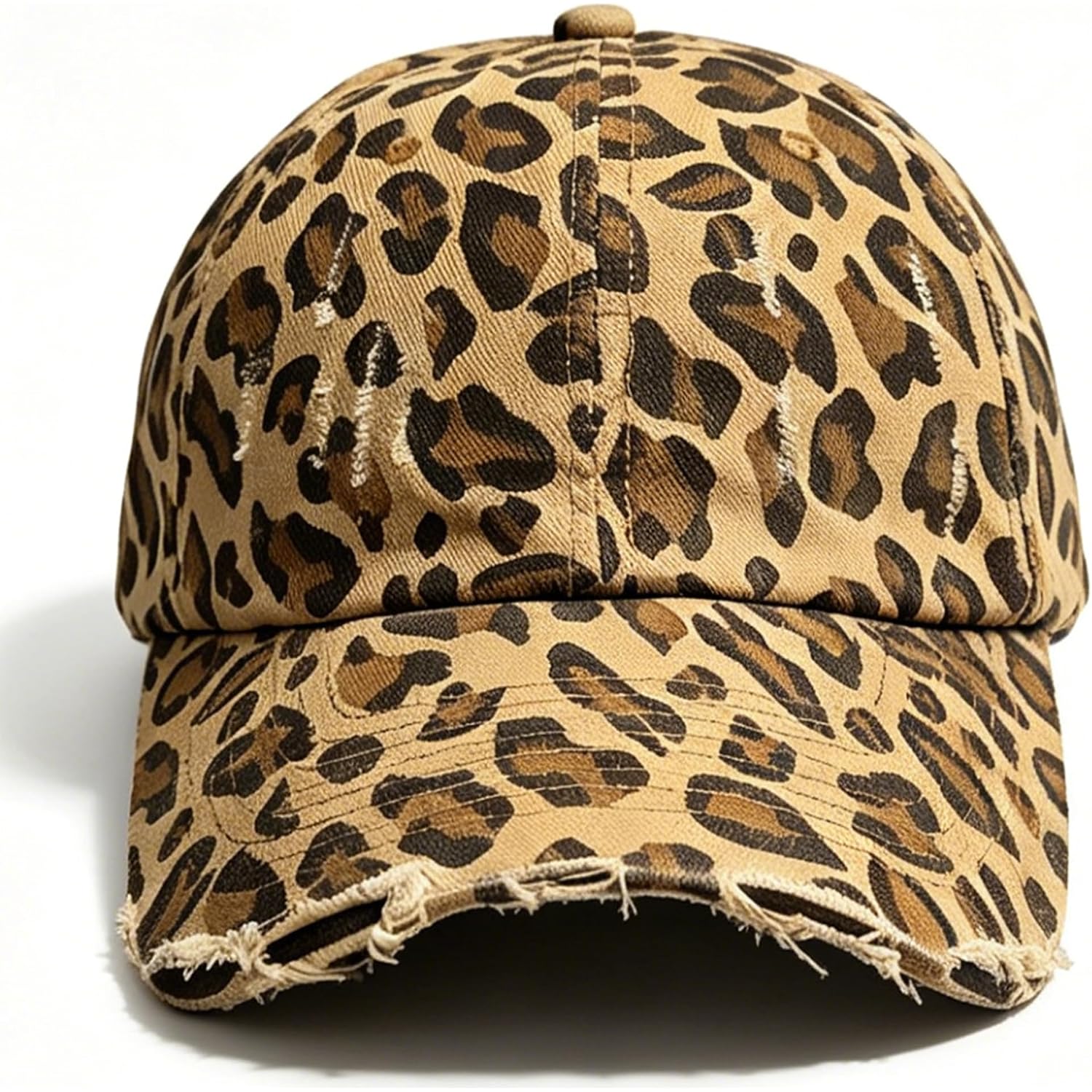 Baseball Hats For Women Men Adjustable Leopard Print Dad Trucker Hat Cotton Sun Protection Caps Sports Golf Medium