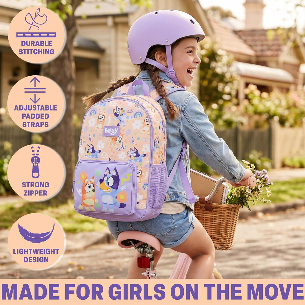 Get Trend Paw Patrol | Bluey | Squishmallows Girls Backpack, 18 Inch | Officially Licensed Bookbag, Kids School Bag With Padded Adjustable Straps For Back To School, Travel, Gifts For Girls