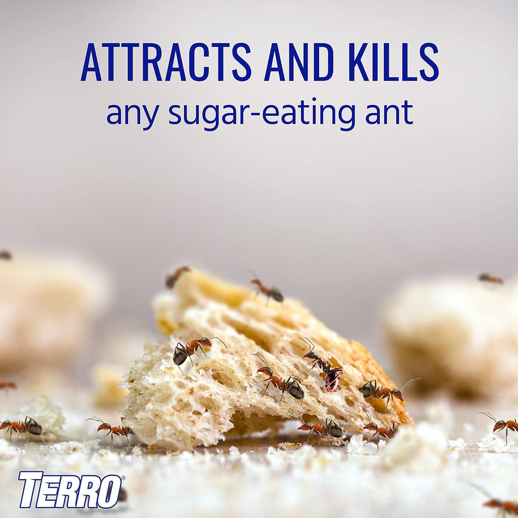 Terro Liquid Ant Killer 3-Pack Indoor Ant Baits With Borax - Kills Common Household Ants Including Ghost, Sugar, And Black Ants - Fast-Acting Pest Control, T200-3Sr