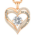 CDE Mothers Day Gifts Forever Love Heart Necklaces for Women, Wedding Anniversary, Valentine's，Birthday Mothers Christmas Day Gifts for Mom, Mother, Wife, S925 Silver Jewelry with Birthstone Pendant