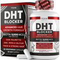 DHT Blocker Hair Growth Supplement - High Potency Biotin & Saw Palmetto for Hair Regrowth - Natural Hair Loss Treatments for Women & Men - Helps Stimulate Hair Follicle Growth