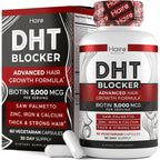 DHT Blocker Hair Growth Supplement - High Potency Biotin & Saw Palmetto for Hair Regrowth - Natural Hair Loss Treatments for Women & Men - Helps Stimulate Hair Follicle Growth