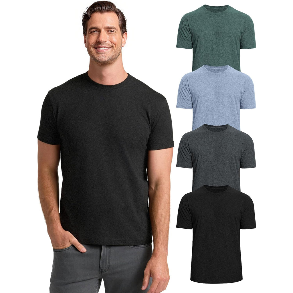 Mens T Shirts Mens Crew Neck Shirts Athletic Fitted Plain Basic Tees Soft Cotton Blend Comfort T Shirts For Men