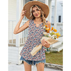 Womens Tank Tops Sleeveless Peplum V Neck Babydoll Casual Flowy Boho Beach Summer Shirts