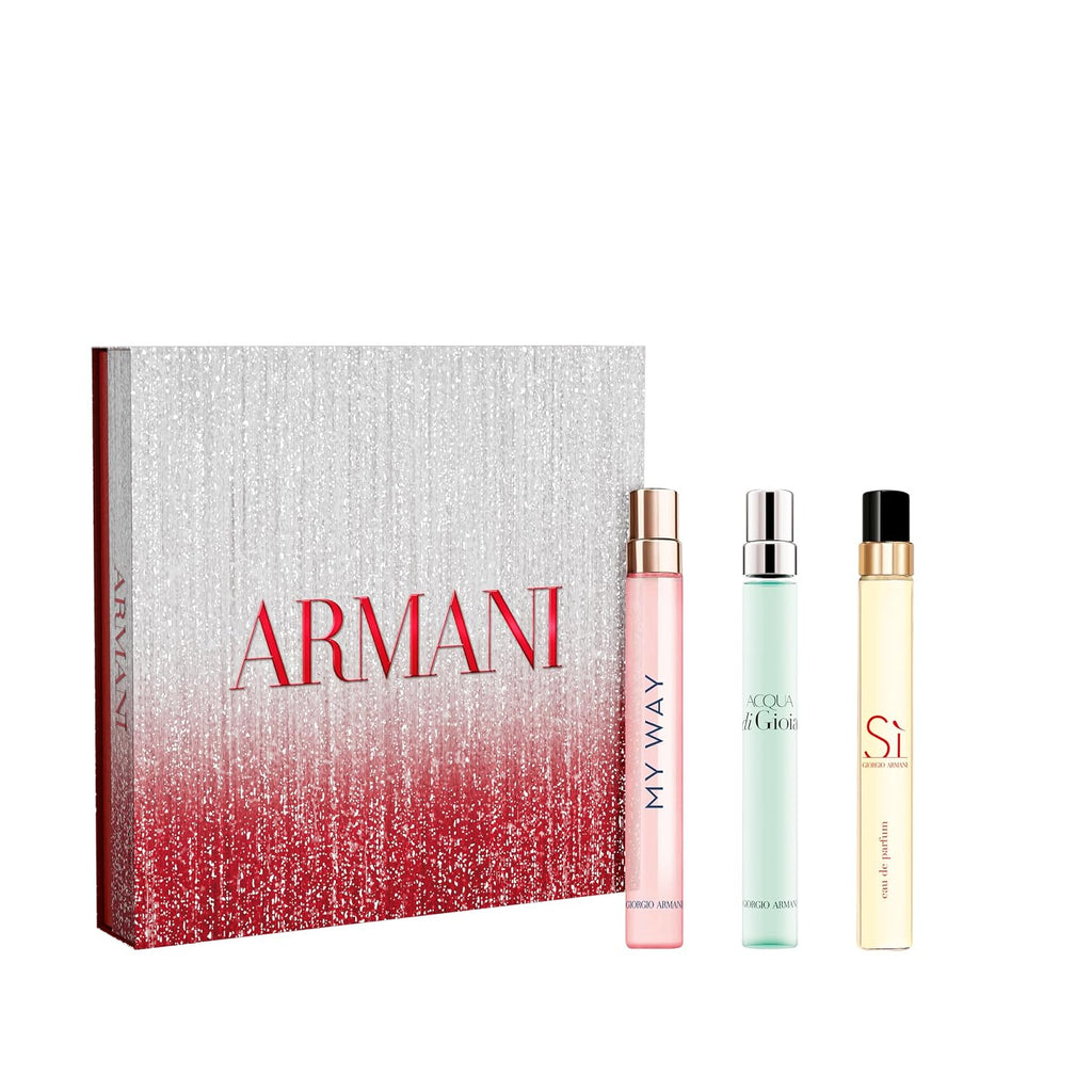 Armani Beauty - Womens Perfume Discovery Trio Set ($110 Value) - With My Way, Aqua Di Gioia, & Sì - 0.3 Fl Oz Each