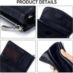 Unisex Pebble Leather Wallet, 5.3In Short Genuine Leather Coin Card Holder, Unisex Clutch Bags, Can Hold Coins, Id Cards
