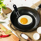 3.5'' Egg Rings With Silicone Handle, Stainless Steel Egg Cooking Rings，Nonstick，For Frying Eggs And English Muffins Pancake, Egg Mold Shaper For Breakfast