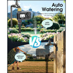 Water Timer For Outdoor Garden Hose, Hose Timer With Rain Delay/Manual Mode, Automatic Drip Irrigation Controller System For Lawn Yard Garden Watering