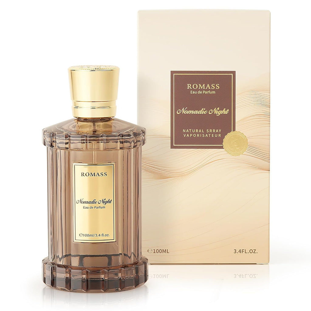 ROMASS Nomadic Night Eau de Parfum Unisex Fragrance with Smoked Oud Desert Sage & Starry Amber 3.4oz/100ml