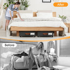 Spacehacks Under Bed Storage With Wheels 2Pack Storage Containers With Clear Window&Label Under Bed Drawers Rolling Under Bed Storage For Clothes,Shoes, Blankets (30.71 X 16.93 X 6.69 In, Dark Grey)
