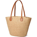 Hommtina Straw Bag Womens Straw Beach Bag Vacation Purse for Summer